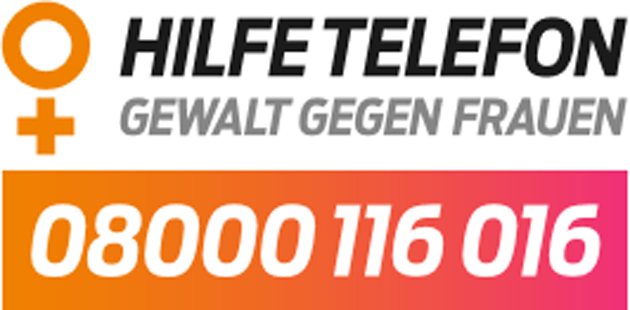 Logo des Hilfetelefons Gewalt gegen Frauen 0800 116 016