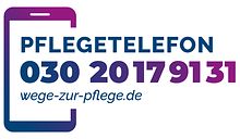 Logo Pflegetelefon 030 201 79131 Schnelle Hilfe für Angehörige