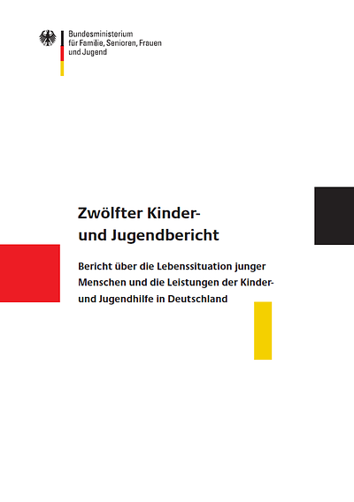Cover der Broschüre "Zwölfter Kinder- und Jugendbericht"