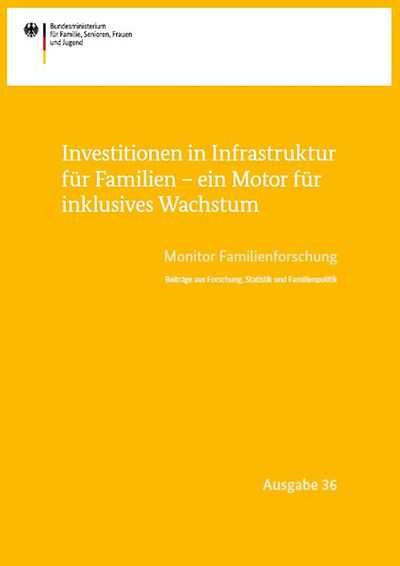 Investitionen in Infrastruktur für Familien - ein Motor für inklusives Wachstum - Monitor Familienforschung, Ausgabe 36