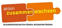 Logo Aktion zusammen wachsen - Bildungspatenschaften stärken, Integration fördern. 