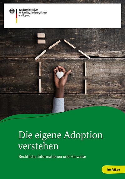 Titelseite der Broschüre "Die eigene Adoption verstehen"