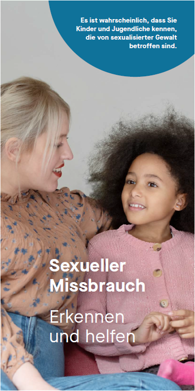 Titelseite des Flyers Sexueller Missbrauche - Erkennen und helfen