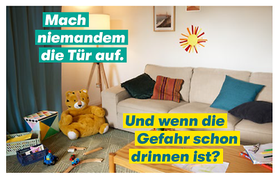 Titel: Visitenkarte „Schieb den Gedanken nicht weg!“ - Motiv Wohnzimmer