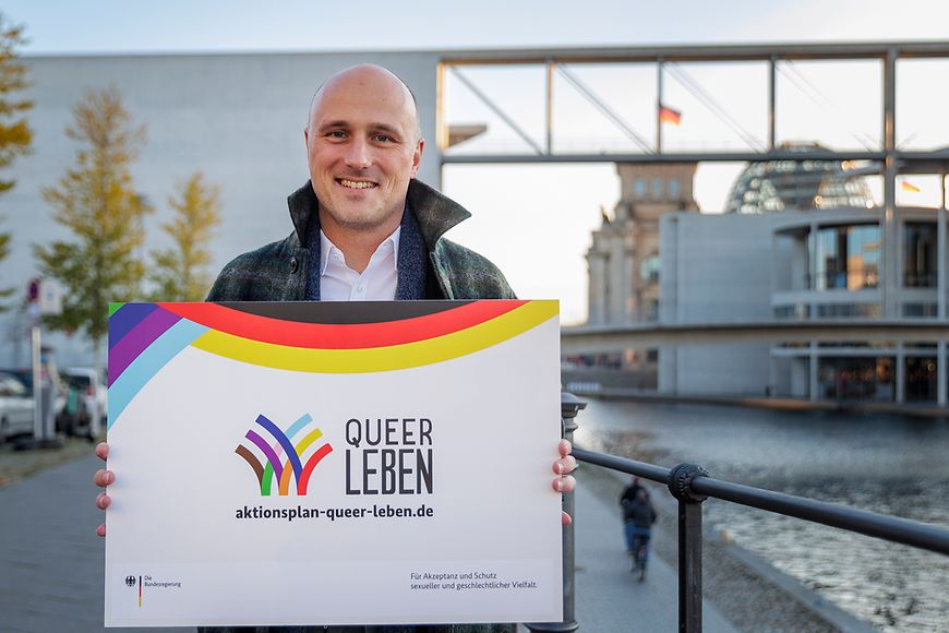 Sven Lehmann in der Bundespressekonferenz 