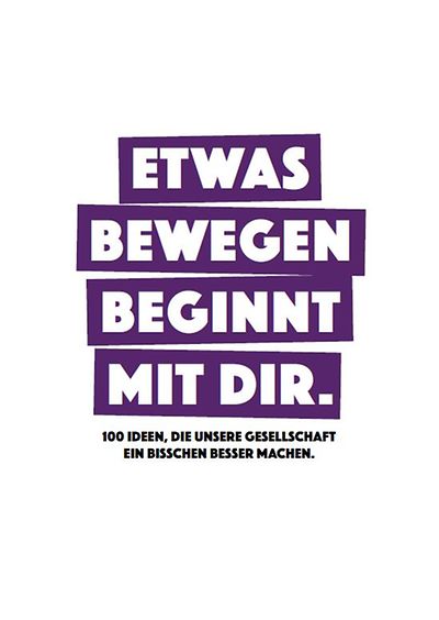 Titelseite der Broschüre "Etwas bewegen beginnt mit dir."