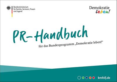 Titelseite PR-Handbuch Bundesprogramm Demokratie leben