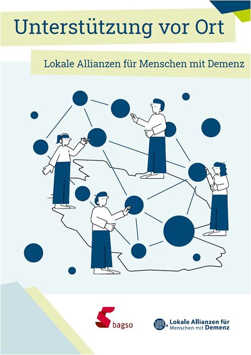 Titelseite Posterflyer "Lokale Allianzen für Menschen mit Demenz"