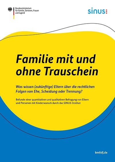 Titelseite der Studie "Familie mit und ohne Trauschein"