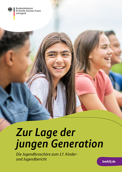 Titelseite der Jugendbroschüre zum 17. Kinder- und Jugendbericht