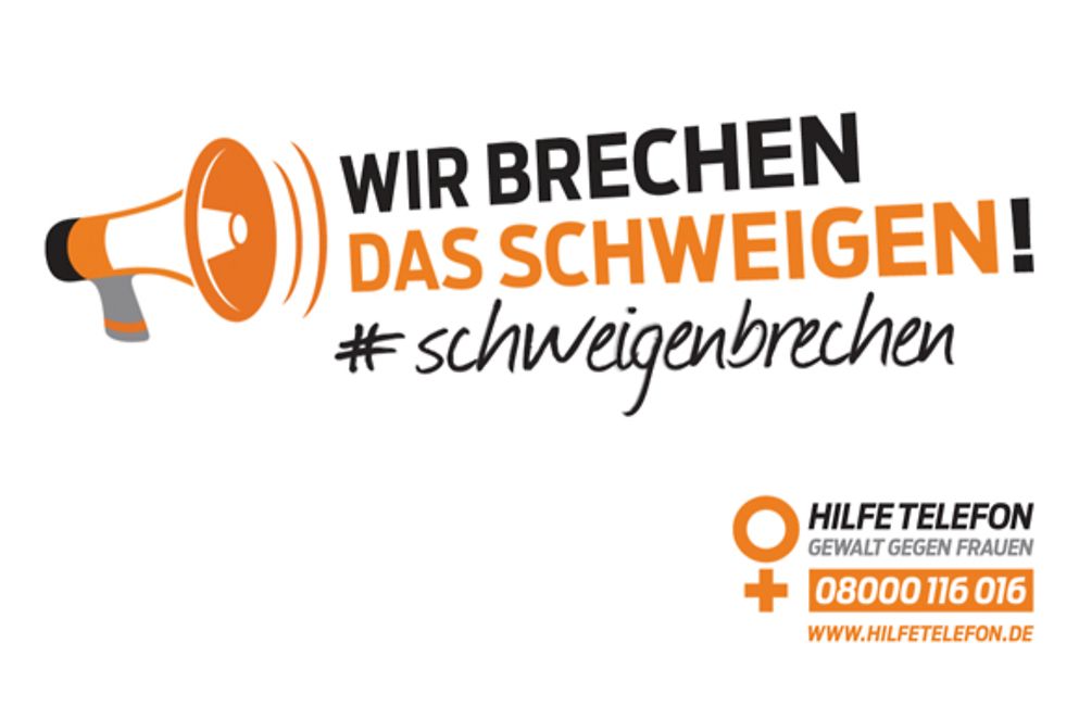 Motiv der Kampagne "Wir brechen das Schweigen"