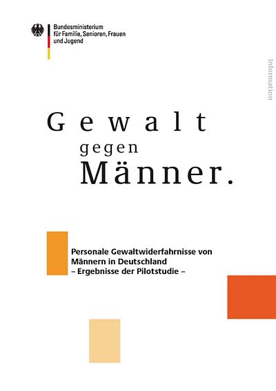 Cover der Broschüre Gewalt gegen Männer - Pilotstudie