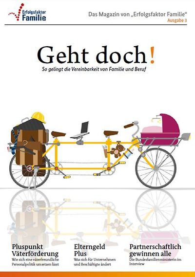 Cover der Broschüre "Geht doch! So gelingt die Vereinbarkeit von Familie und Beruf"