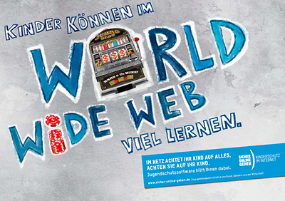 Ansicht Plakat Kinder können im World Wide Web viel lernen