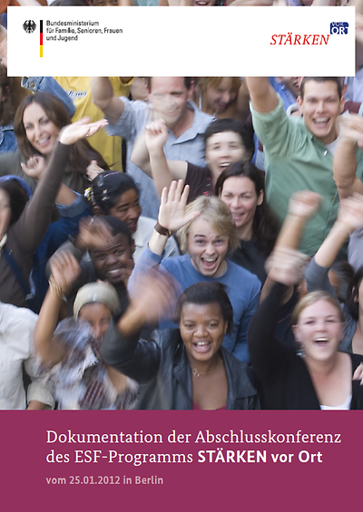 Titelseite Dokumentation der Abschlusskonferenz des ESF-Programms STÄRKEN vor Ort