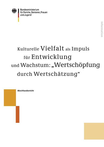 Deckblatt Kulturelle Vielfalt als Impuls für Entwicklung und Wachstum